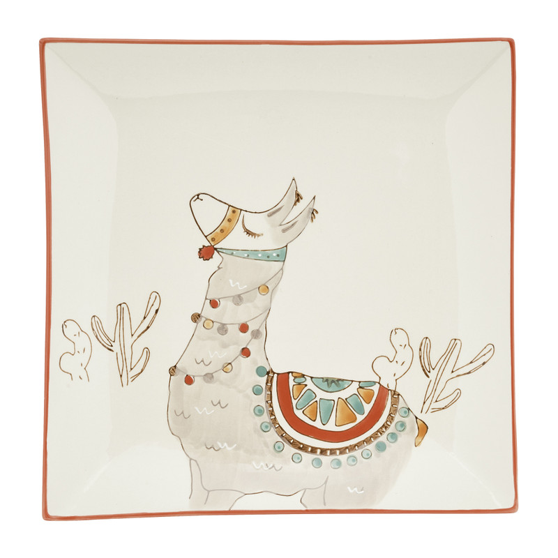Schaal lama - 31x31 cm 