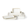 Tapas bordje met bruine rand - 14x10 cm