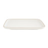 Tapas bordje met bruine rand - 20,5x14,5 cm