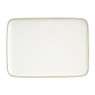 Tapas bord met bruine rand - 29.5x21 cm 