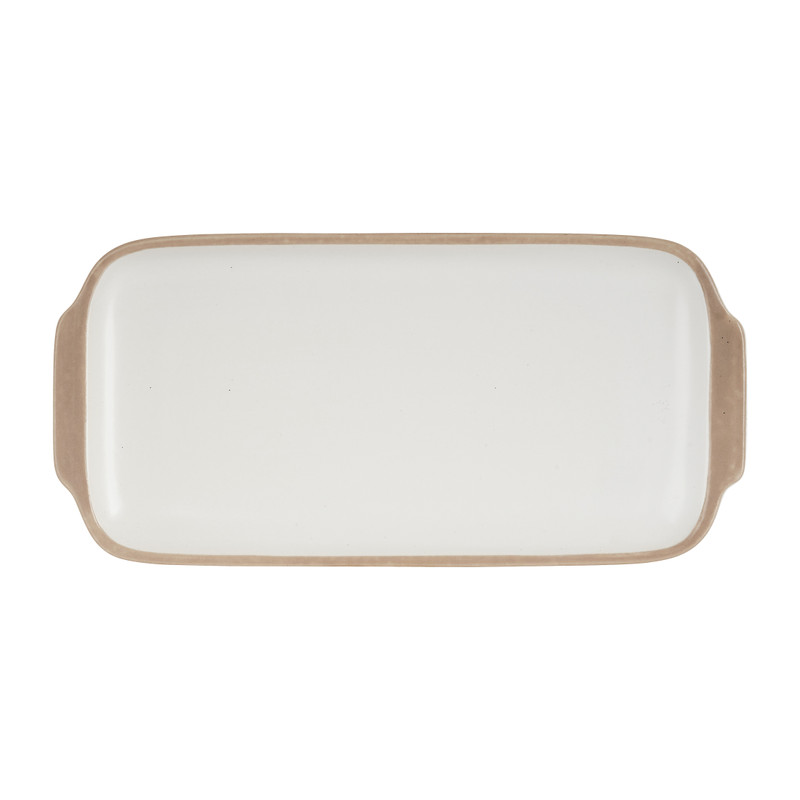 Tapas bordje met bruine rand - 20x10 cm