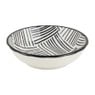 Tapas sausschaaltje Sevilla - zwarte streepjes - ø9x2.5 cm
