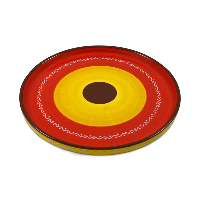 Bord solO - rood/geel - ø27 cm 