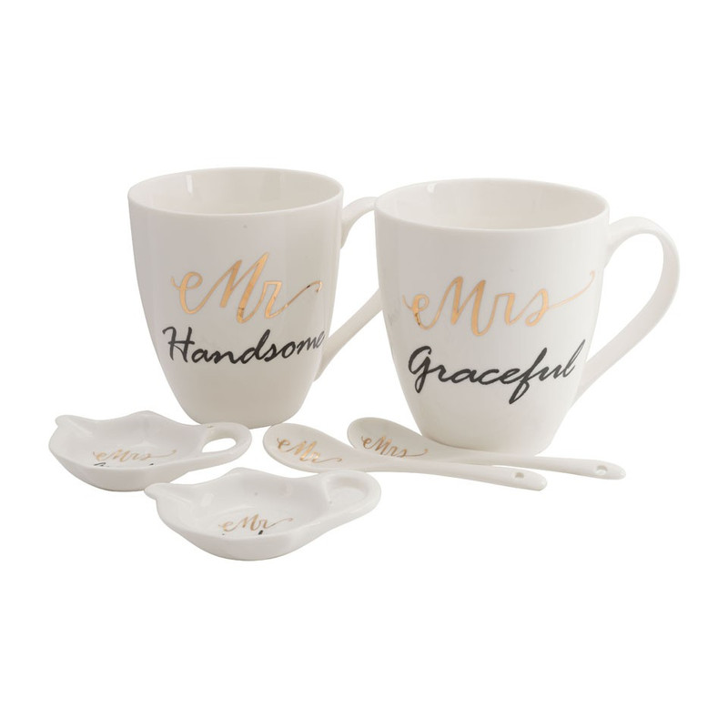 Giftset mokken Mr Handsome/Mrs Graceful
