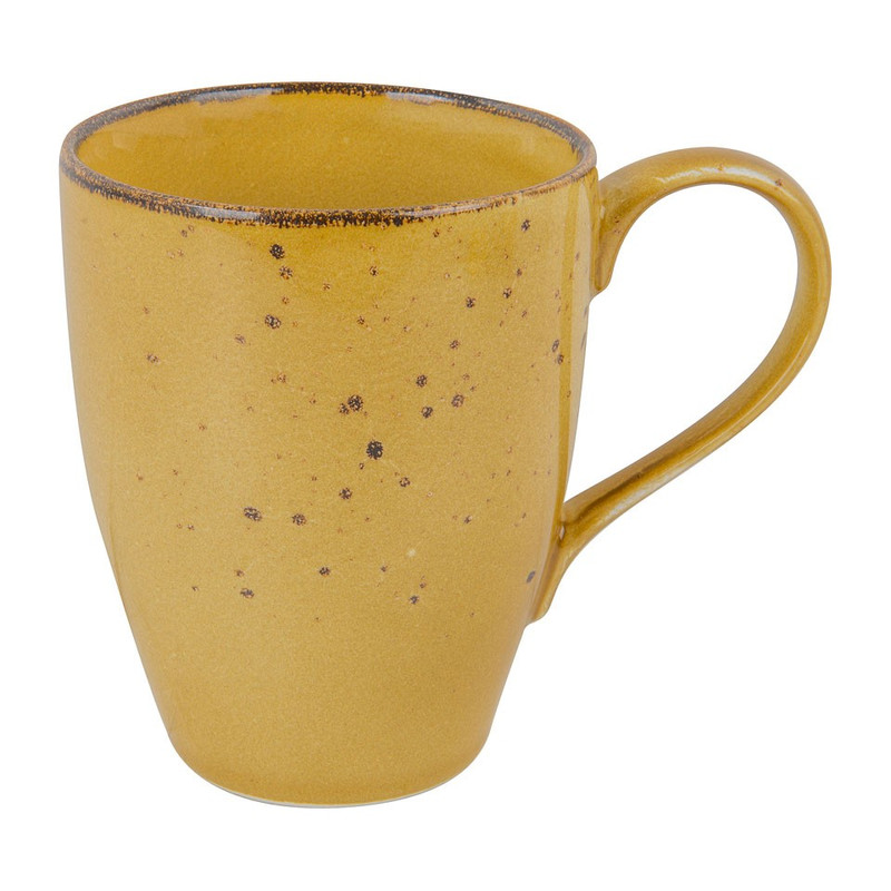 Mug colour glaze- 35 cl - mosterdgeel