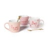 Mok strikje - roze/rood - 325 ml