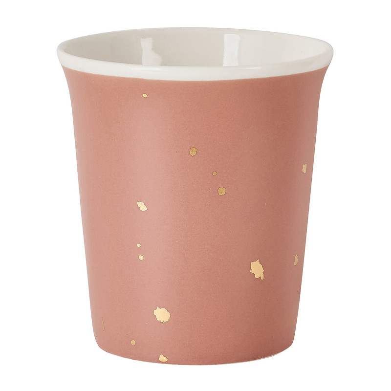 Cup met gouden vlekjes - lichtroze - 280 ml 