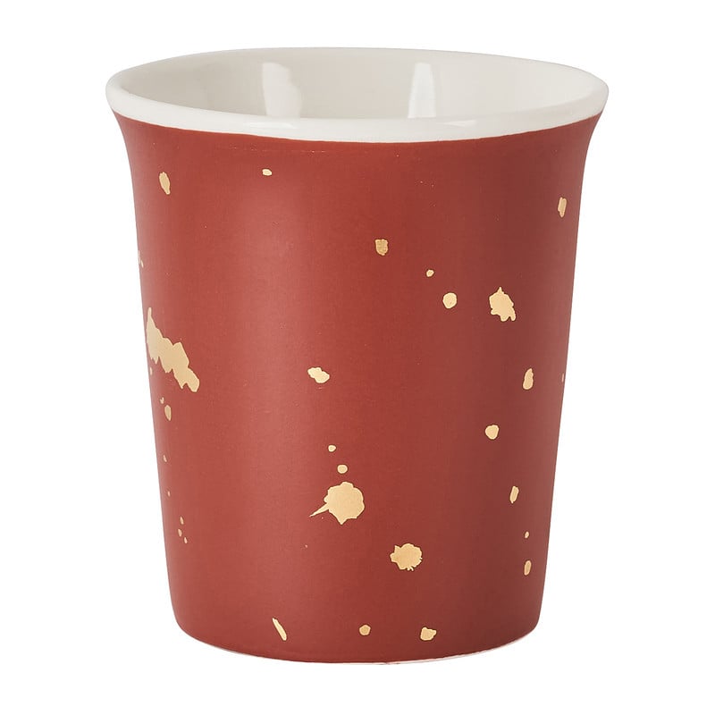 Cup met gouden vlekjes - donkerroze - 280 ml 