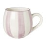 Mok met paarse strepen - paars/wit - 375 ml