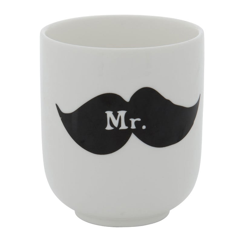 Beker MR - wit/zwart - 40 cl
