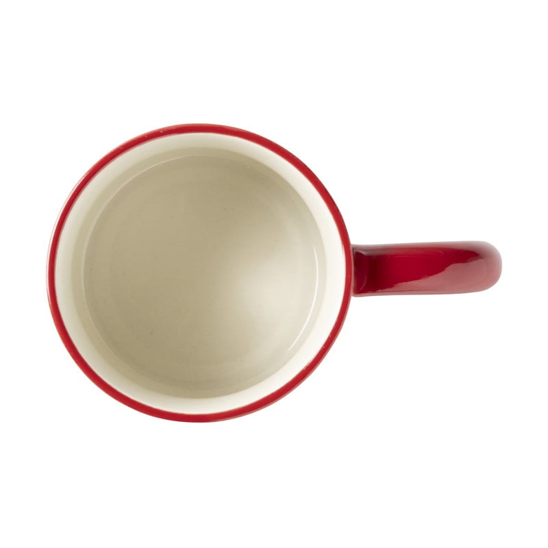 Mok strikjes - roze/rood - 350 ml