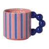 Mok smiley - blauw/roze - 300 ml - Happy at Home by Sanny