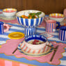 Mok smiley - blauw/roze - 300 ml - Happy at Home by Sanny