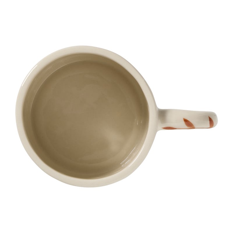 Mok maan - wit/oranje - 280ml
