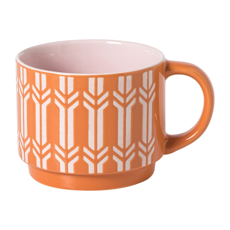 Mok clashing colour - oranje - 445 ml