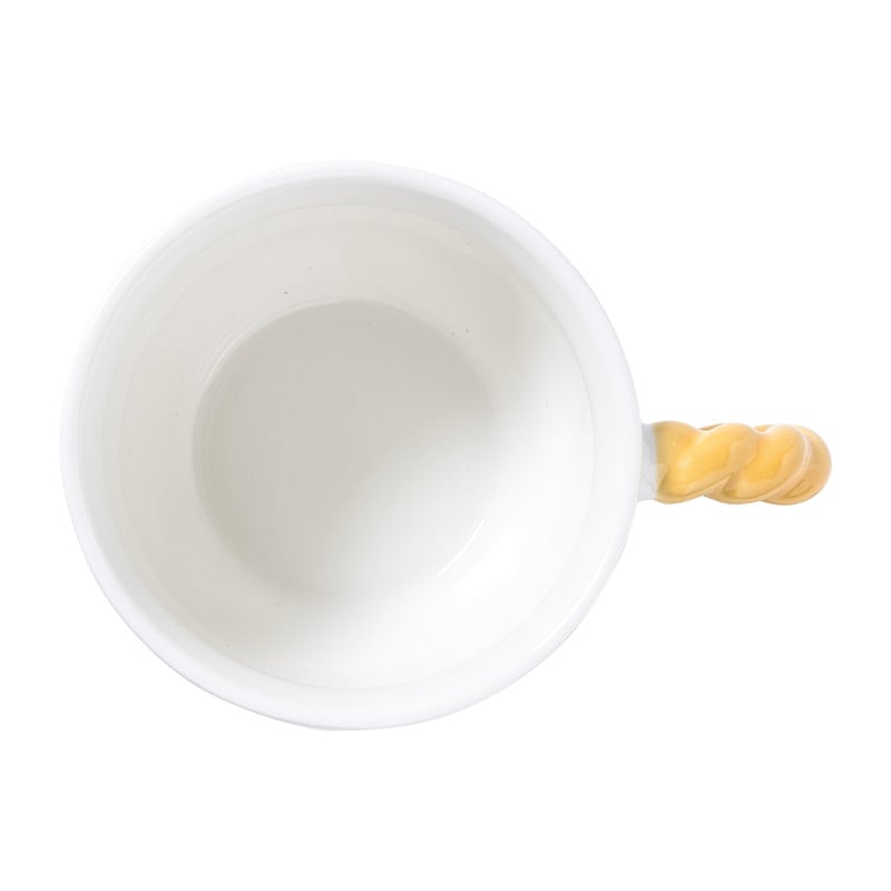 Mok croissants - wit/roze - 280 ml