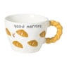 Mok croissants - wit/roze - 280 ml