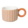 Mok ribbel - bruin/oranje - 200 ml