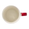 Mok kersthond streep - wit - 400 ml