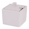 Suikerpot met lepel - wit
