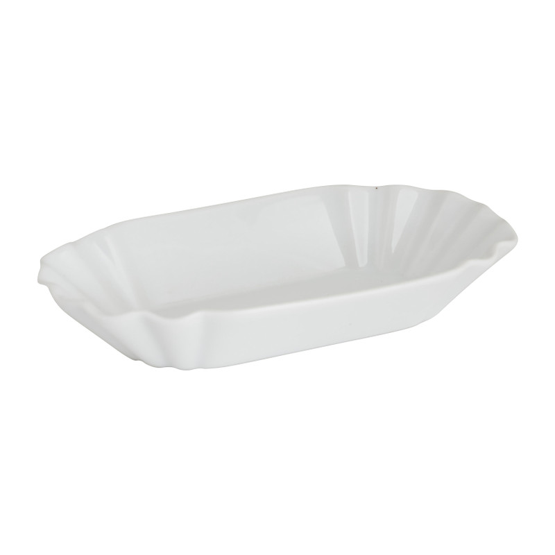 Schaaltje ovaal - wit - 20 cm