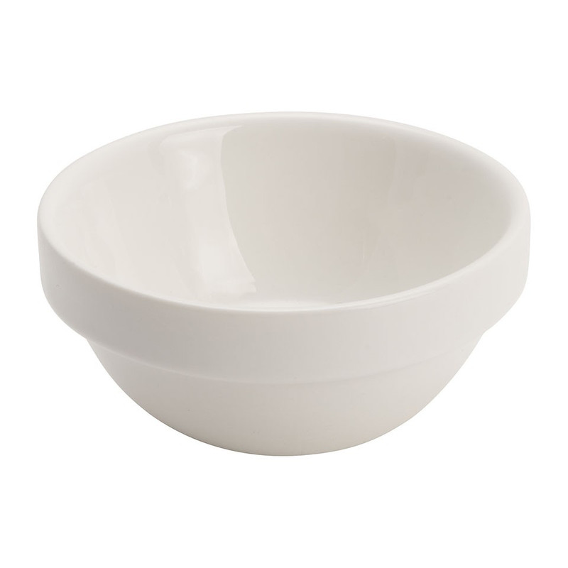 Schaaltje porselein - 8 cm - wit