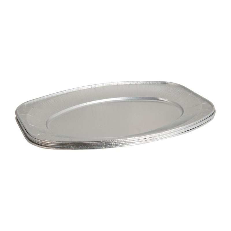 Ovale schaal - zilver - 43 cm - 5 stuks