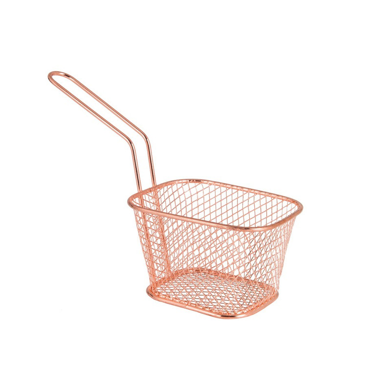 Frituurmandje koper - 10x8x6 cm