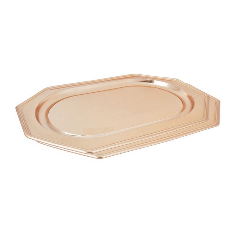 Serveelschaal goud - 54x37 cm - set van 2 