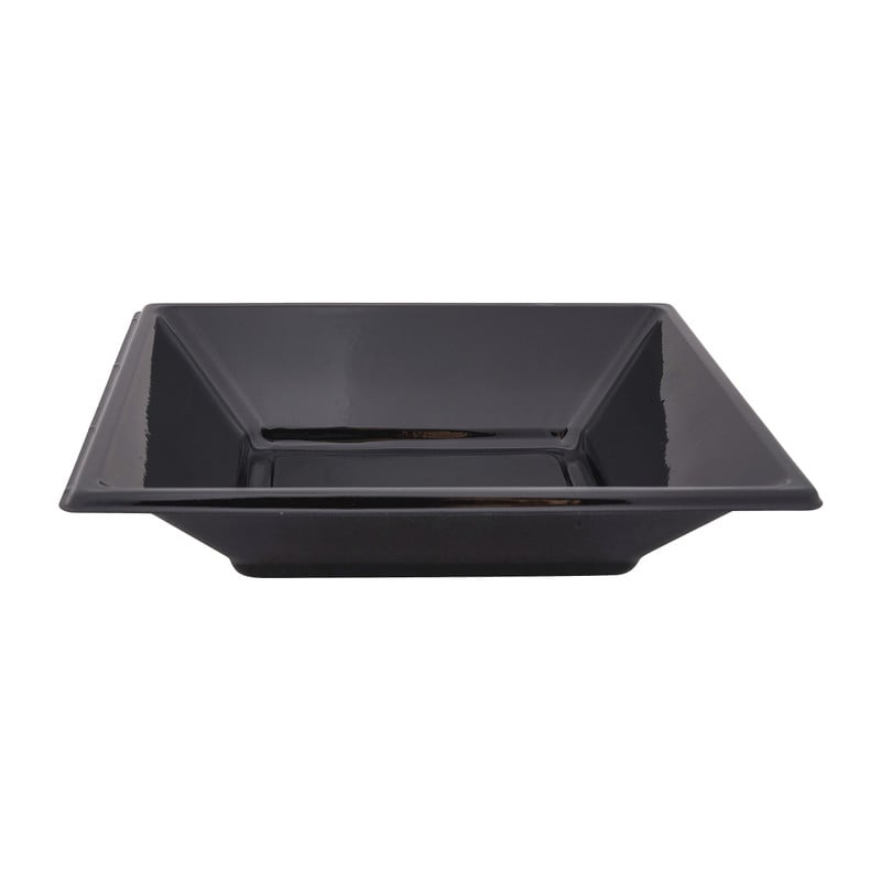 Serveerschaal zwart - 18x18x4 cm - set van 4