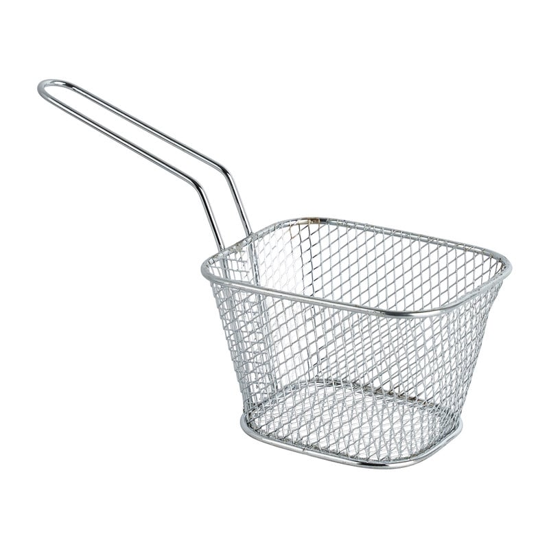 Frituurmandje - zilver - 10.5x8.5x6.5 cm 