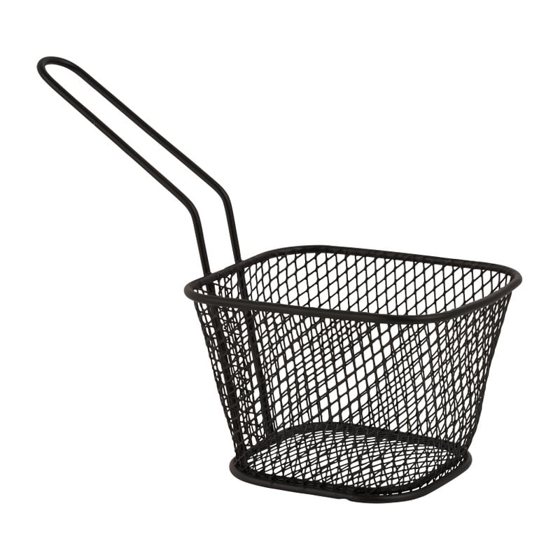 Frituurmandje - zwart - 10.5x8.5x6.5 cm 