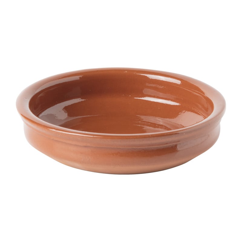 Tapas schaaltje klei - bruin - ⌀10 cm 
