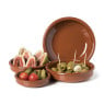Tapas schaaltje klei - bruin - ⌀12 cm 
