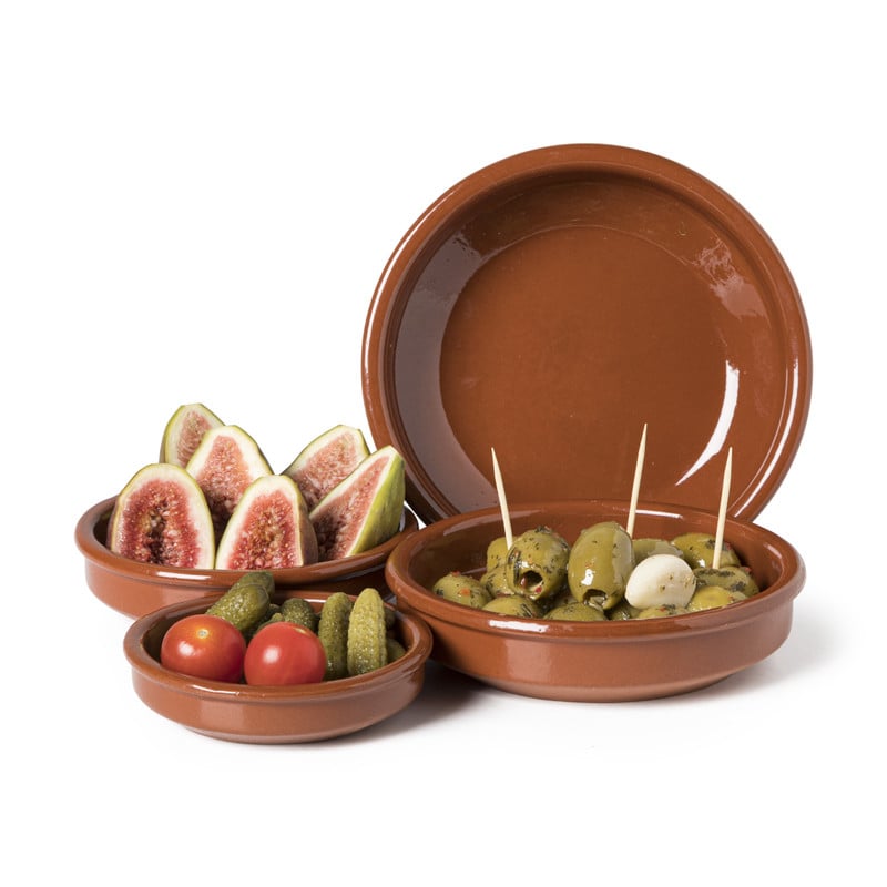 Tapas schaaltje klei - bruin - ⌀16 cm 