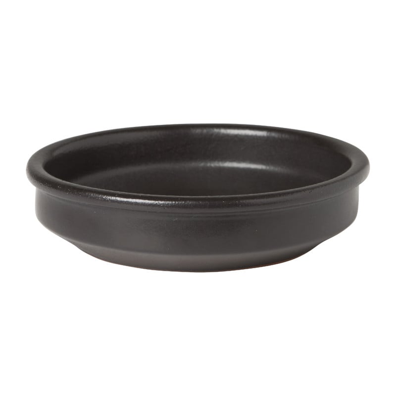 Tapas schaaltje klei - zwart - ⌀12 cm 