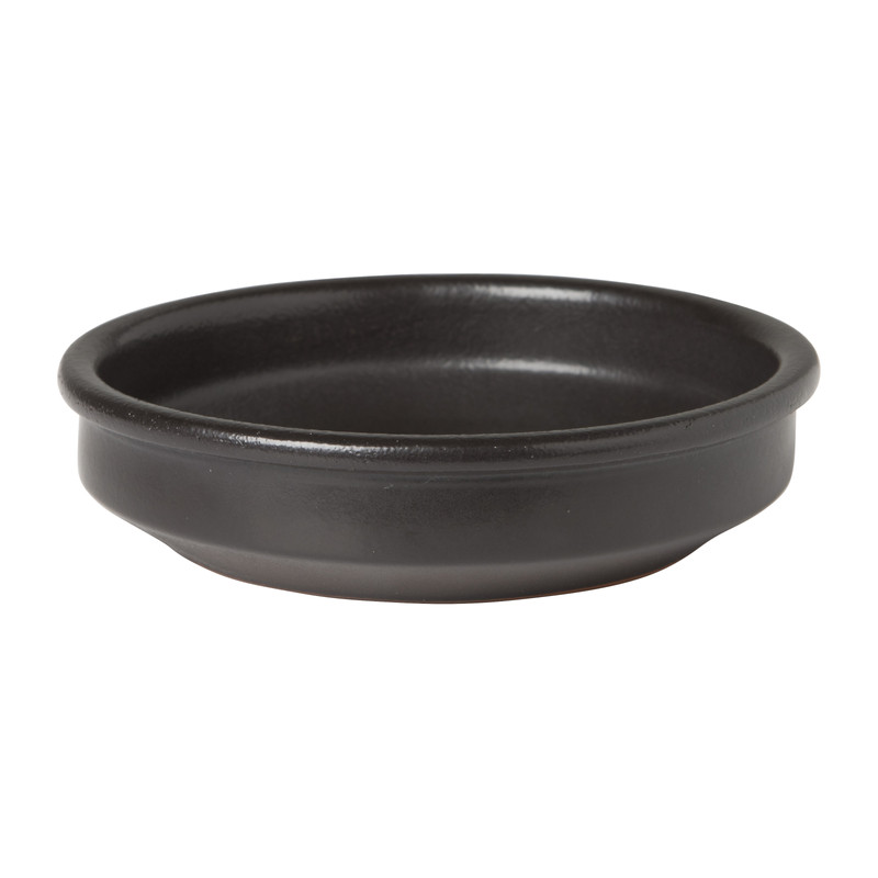 Tapas schaaltje klei - zwart - ⌀14 cm 
