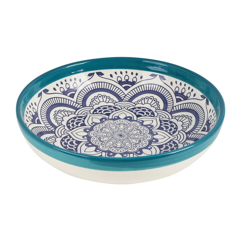 Schaal Marrakesh - turquoise - ø26 cm