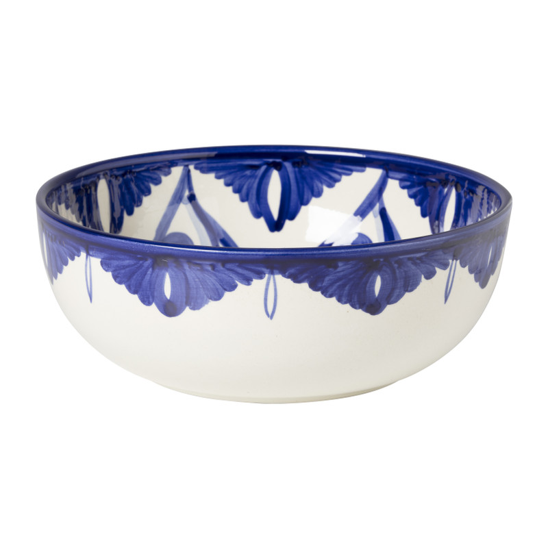 Schaal bloem - blauw - ø23 cm