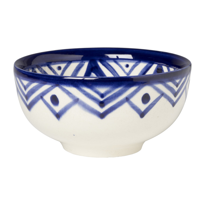 Schaaltje Bilbao - ø14 cm - blauw/wit 
