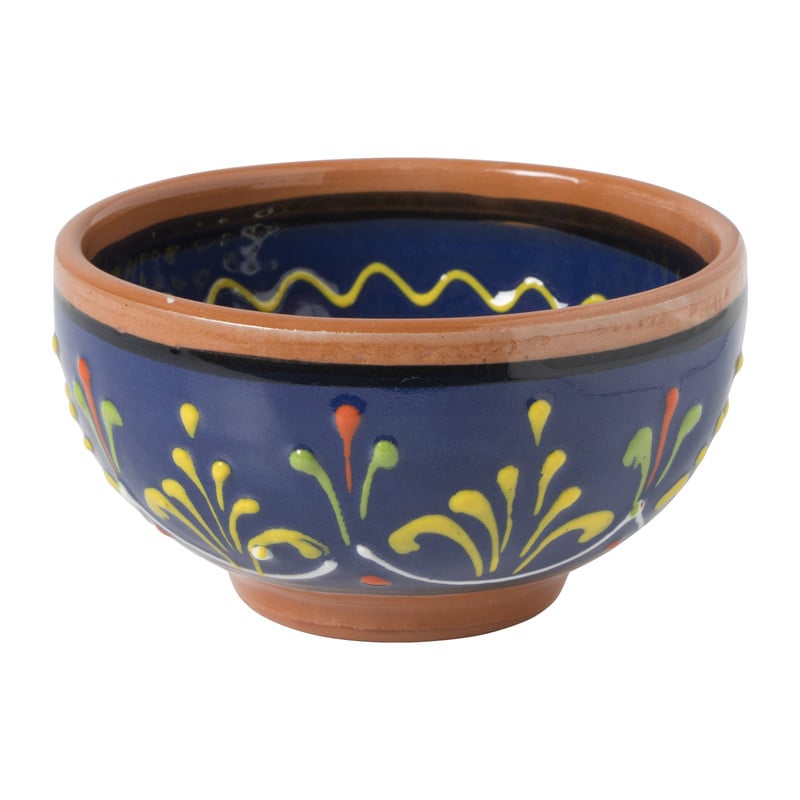 Schaaltje Valencia - ø10 cm - blauw/bruin