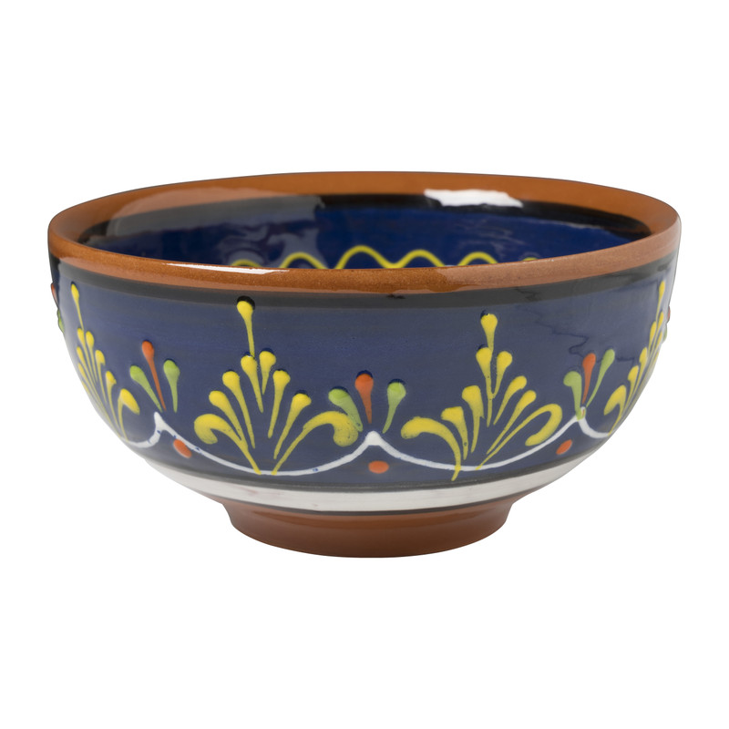 Schaaltje Valencia - ø14 cm - blauw/bruin