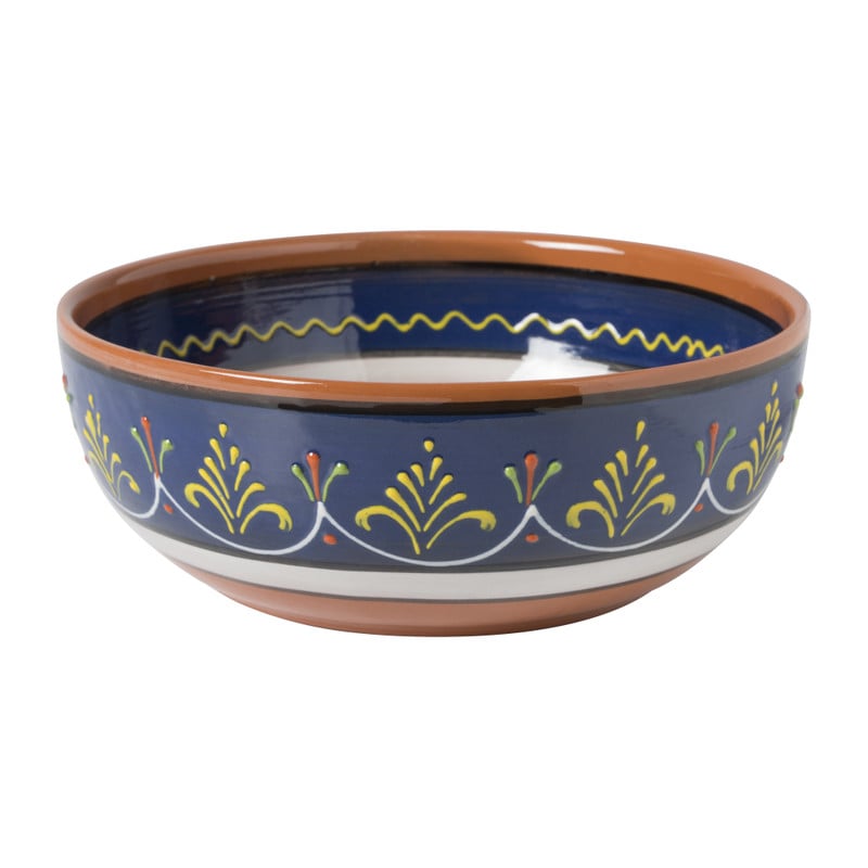 Schaal Valencia - ø23 cm - blauw/bruin