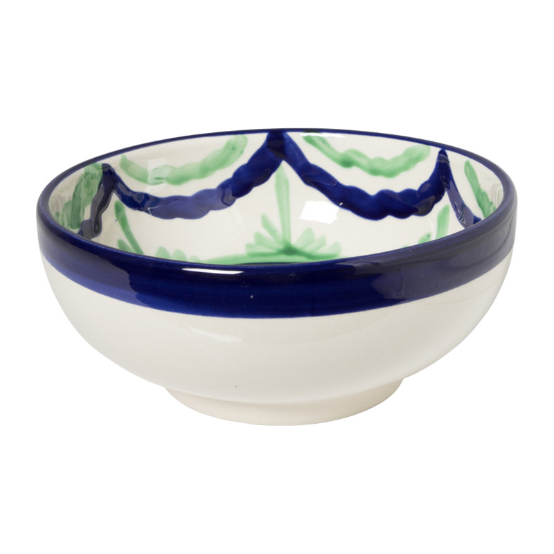 Schaaltje flor - groen/blauw - ø15 cm