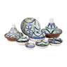 Schaaltje flor - groen/blauw - ø15 cm