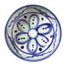 Schaaltje flor plat - groen/blauw - ø10 cm