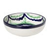Schaaltje flor plat - groen/blauw - ø14 cm