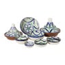 Olijvenbakje flor - groen/blauw - 16 cm