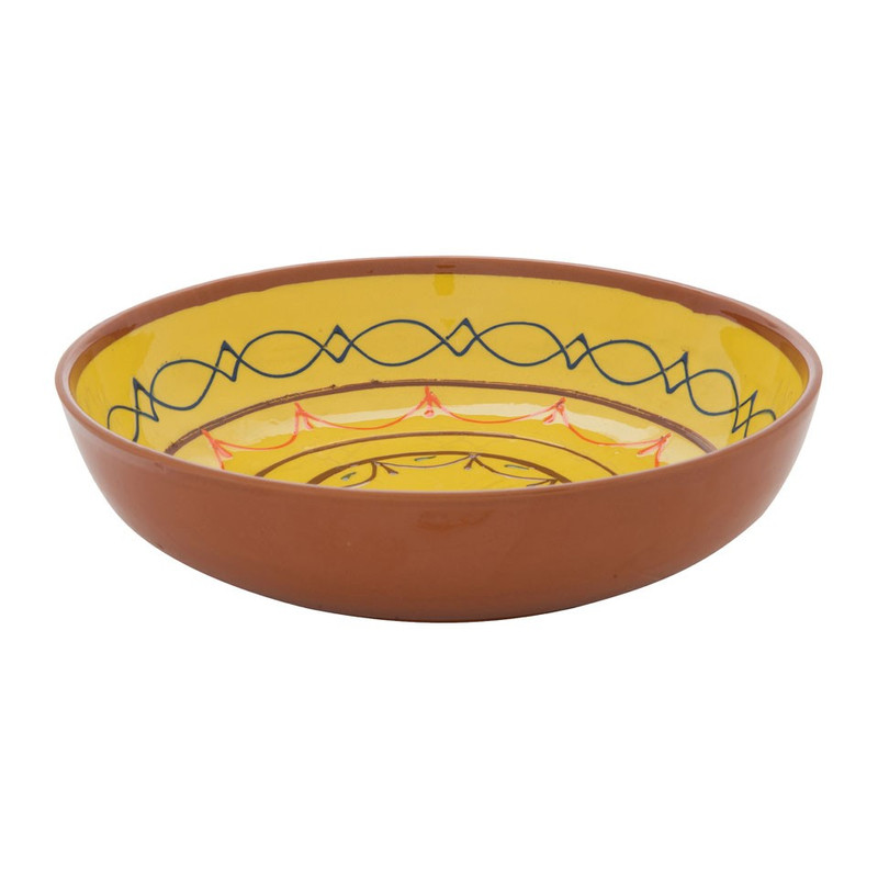 Schaal Fiesta - 27 cm - geel