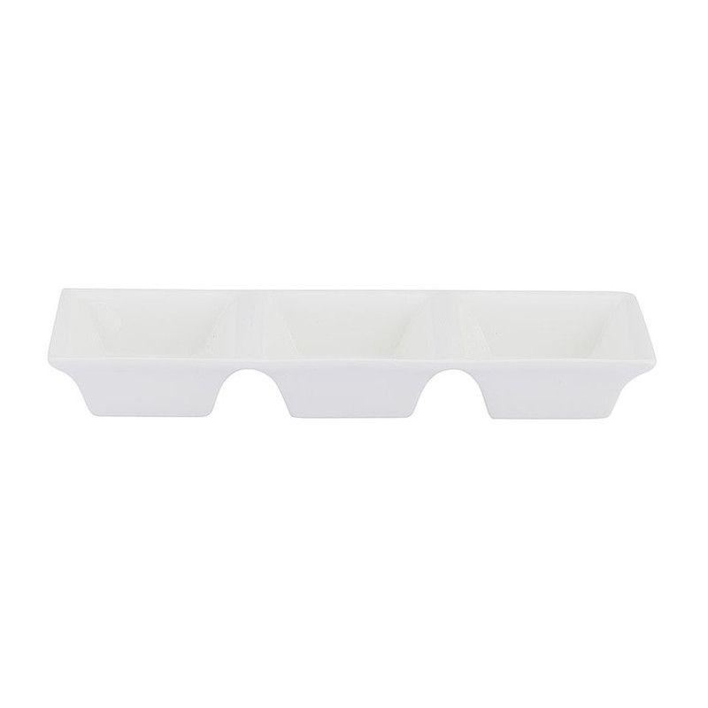 Schaal rechthoek - 3-vaks - 22x7 cm